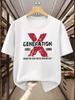 Urban Street Style Square Frame Street Culture Segunisexted Font Print Unisexs 100 Pure Cotton Tshirt Casual Crew Neck Top