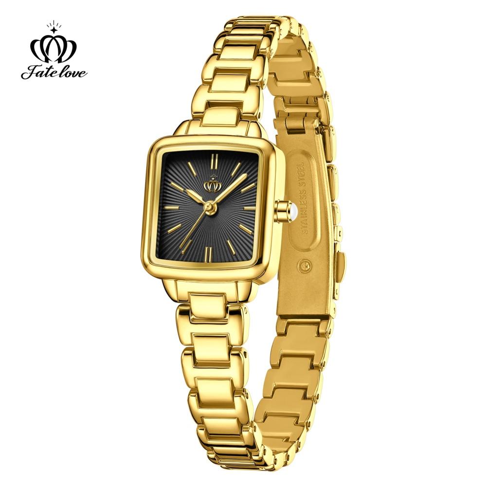 Fatelove 925 Luxury Quartz Watch for Women Stainless Steel Waterproof Fashion Elegant Ladies Wristwatches