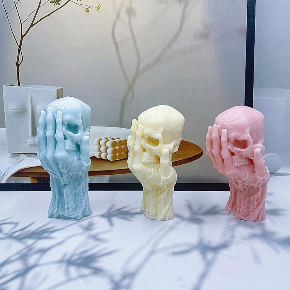 Skull Shaped Silicone Molds for Candle Soap Halloween Present,