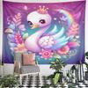 Elegant Swan with Floral Rainbow Decor Pattern Wall Hanging Tapestry Decorative Tapestry Home Decor for Bedroom and Living Room