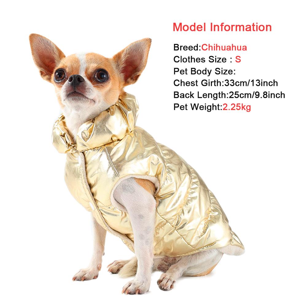 Waterproof Puppy Jacket Coat With D-ring Winter Warm Fleece Dog Clothes For Small Medium Dogs Cats Yorkie French Bulldog Outfits
