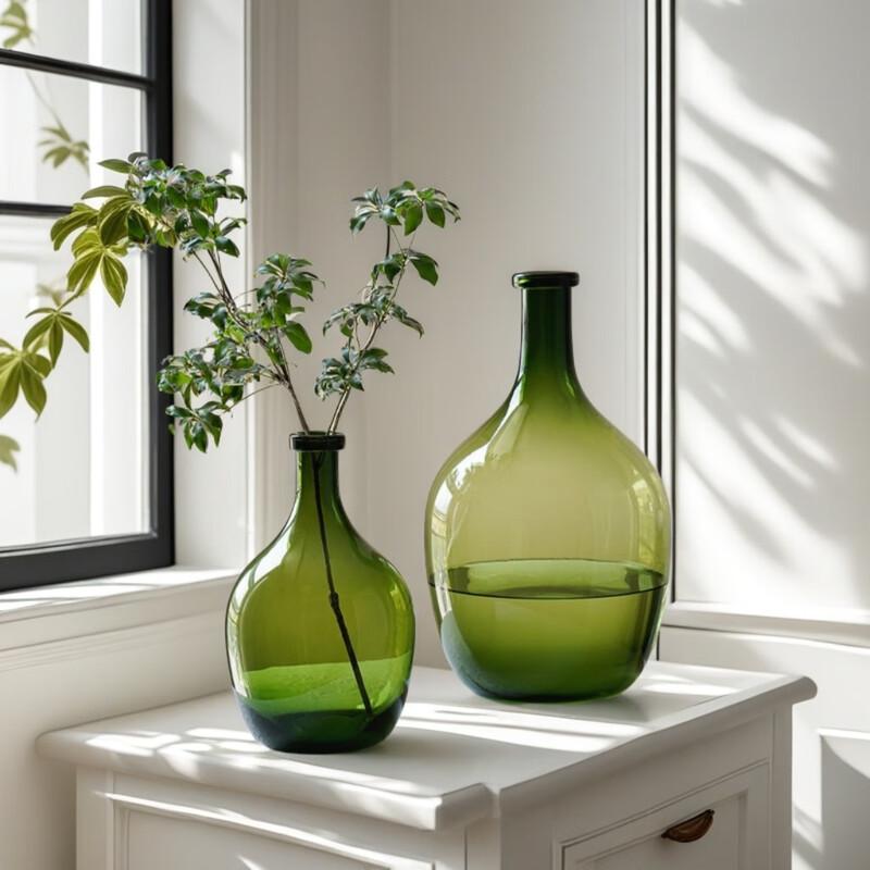 RUIJIE Japanese Style Floor-Standing Glass Vase