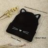 Cute Cat Embroidery Brimless Cap Outdoor Warm Ear Protection Cat's Ears Pullover Hat Woman Autumn and Winter Soft Head Cap