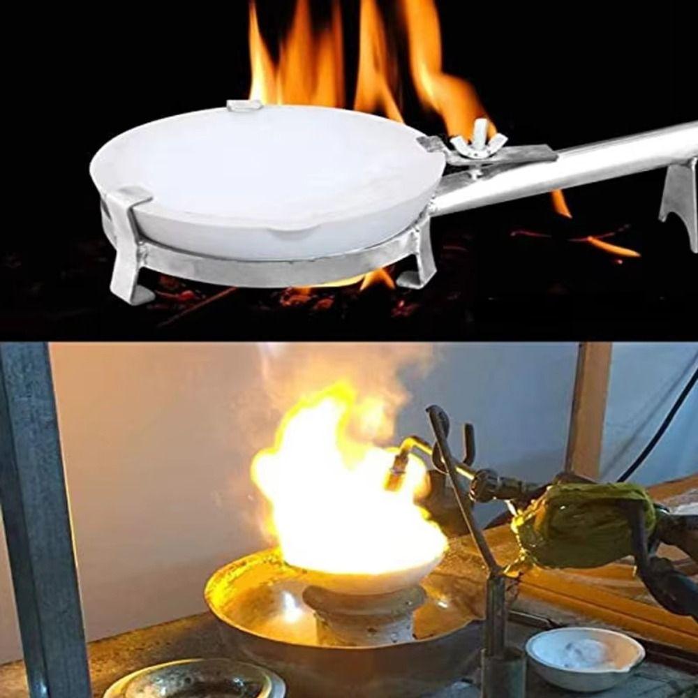 Stainless Steel Quartz Bowl Holder Clamp High Temp Resistant Melting Casting Pliers DIY Handcraft