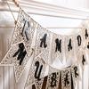 Holz Ramadan Banner Dekoratives Festival Zugfahne Ausgeschnitten Eid Hängende Ornamente Kamin