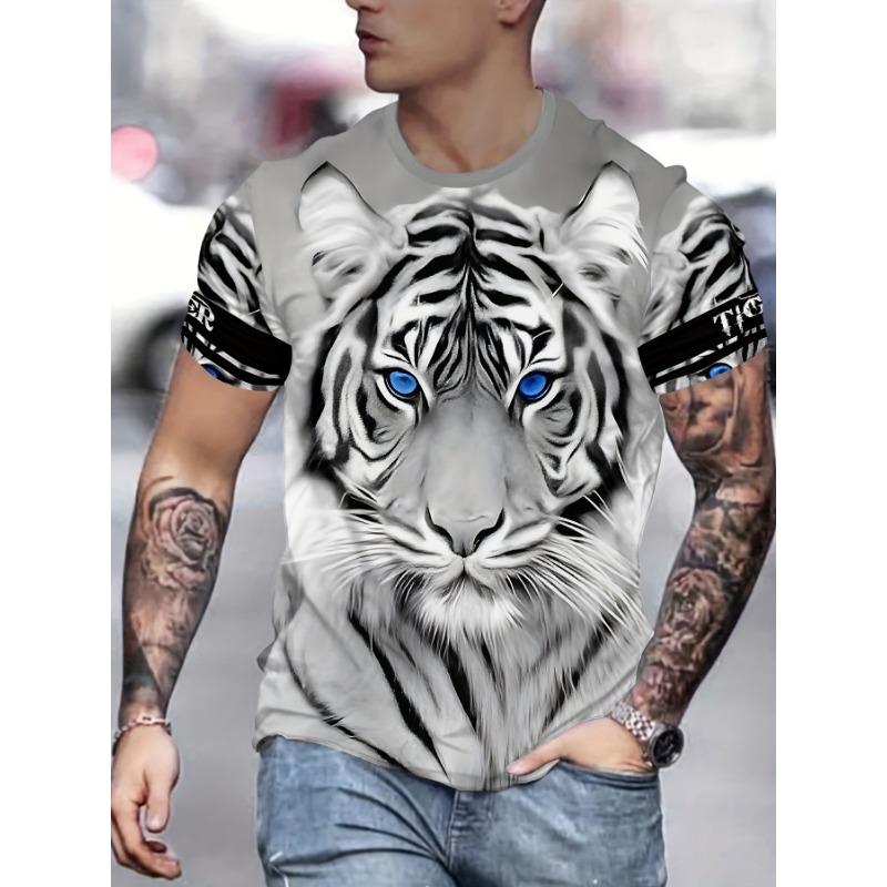 Men's T-Shirt 3D Red Skull Print Short Sleeve Round Neck Casual Streetwear Graphic Tee Top Fashion Summer Clothes For Men Boys Gift
