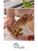 8-Piece Wooden Handle Stainless Steel Measuring Cup and Spoon Set