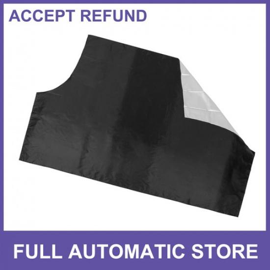 Single 210T Polyester Black, Silver Tone Car Windshield Cover Universal