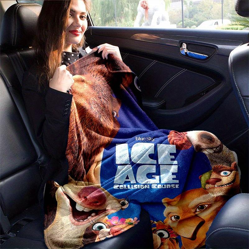 1 pezzo, L'era glaciale - In rotta di collisione Personaggi del film Coperta Plaid Perfetta per l'Arredamento della Casa, Copridivano, Uso Esterno, Viaggio, Campeggio
