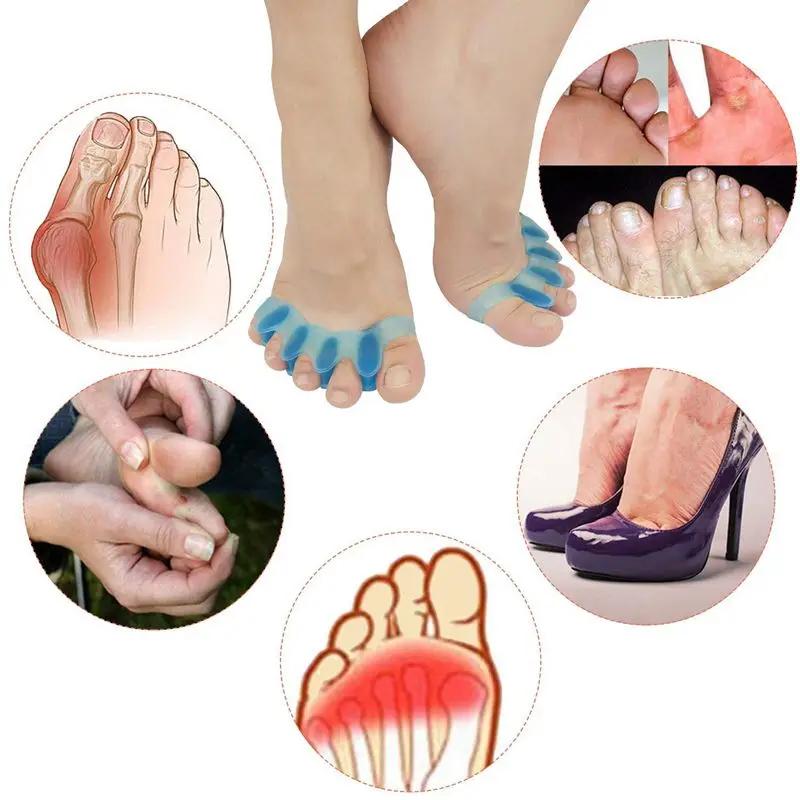 Wholesale 2pcs=1pair New Protective Toes Separator  Suitable Bunion Corrector  Material Soft Gel Straightener Spacers  Care Tool