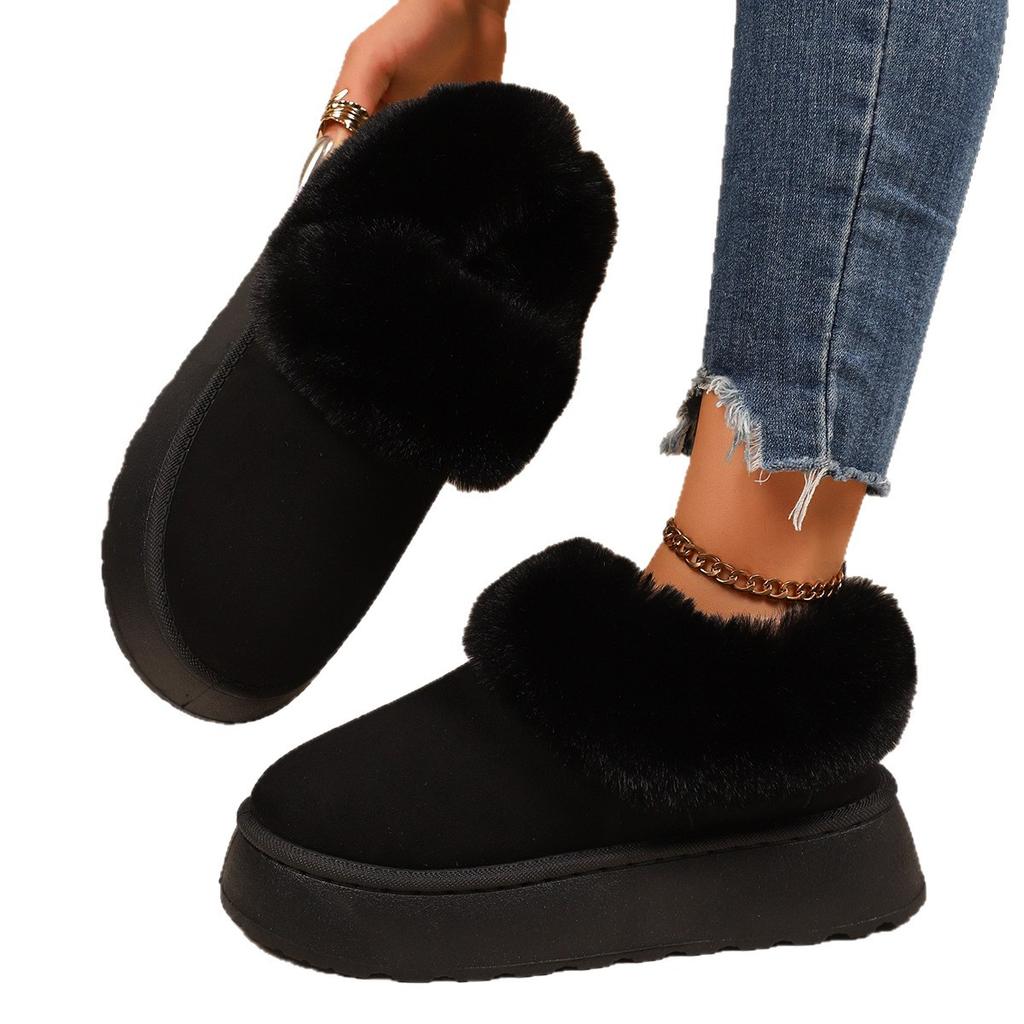 Low-top Fleece Thickened Warm Snow Boots 2025 New One-foot Fleece Shoes Winter Boots Cotton Shoes