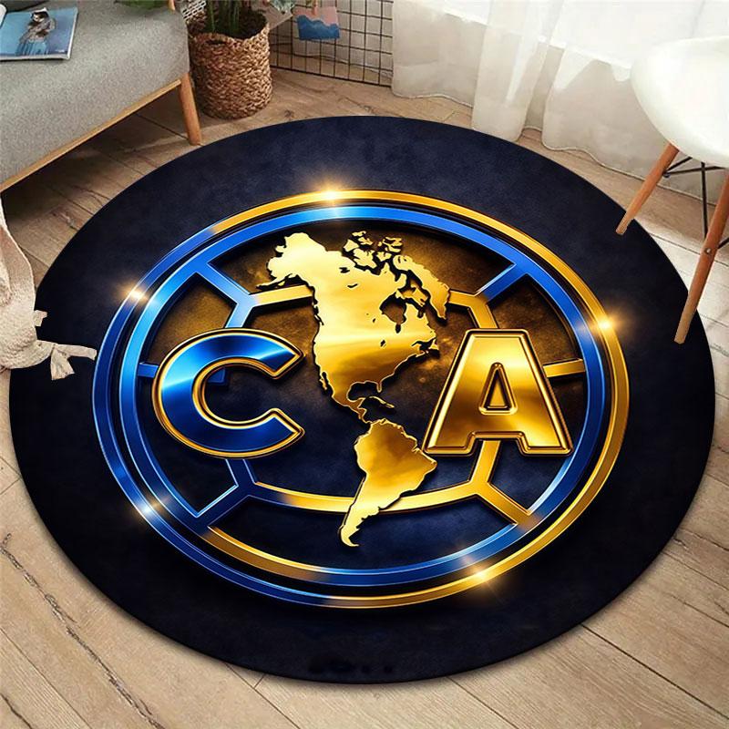 Club America Round Area Rug,Carpet Rug for Living Room Bedroom Sofa Playroom Decor,Non-slip Floor Mat