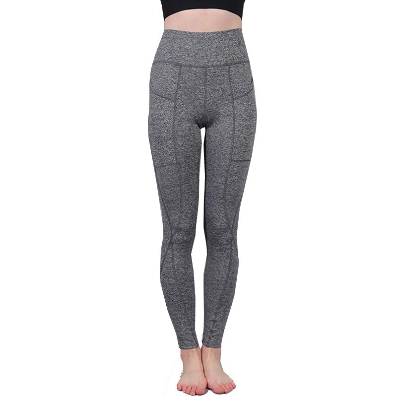 

Женские леггинсы для йоги с высокой талией, карманами, фитнес, спорт, тренажерный зал, атлетические тренировки Gray,M