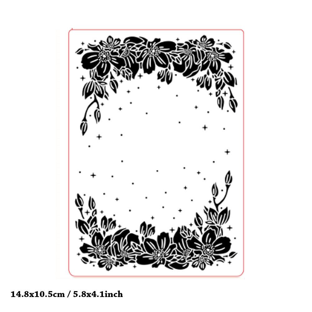 Blumenrankennetz Kunststoff Prägeordner Vorlage Stanzformen Schablone Blatt Schneeflocke Blase Punkt Rahmen