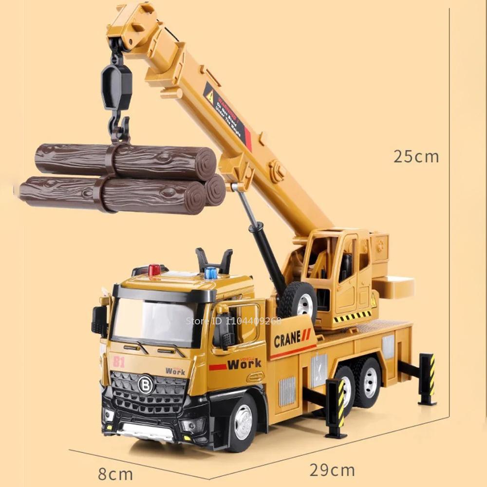 

Size 1:18 Crane Electric Sanitation Garbage Truck Model Toy Car Die-cast Metal Light Music Engineering Vehicles Model Ornaments