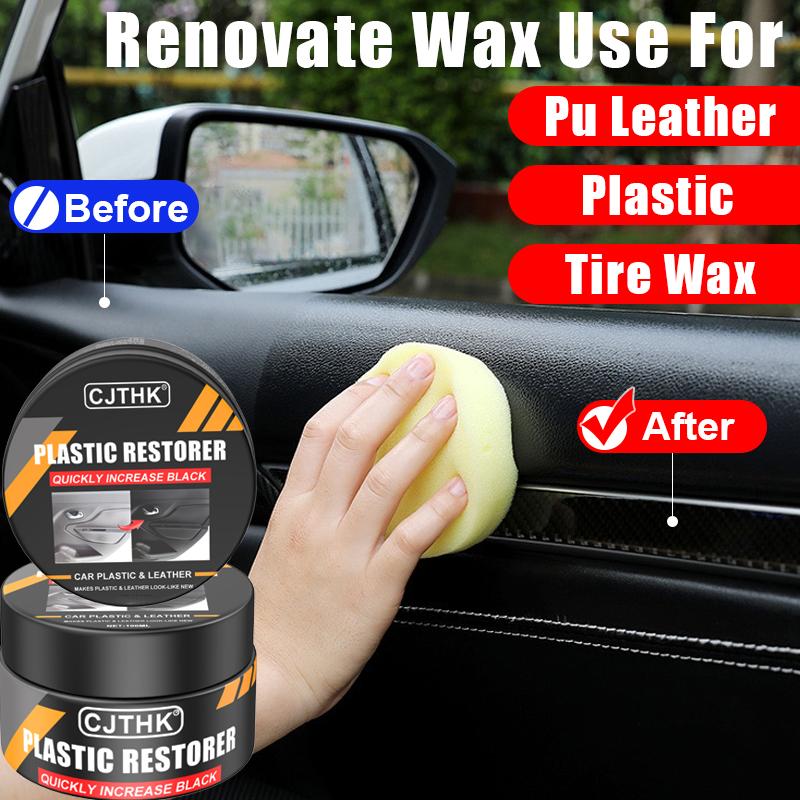 Bil Plastic Restorer Tilbake til svart glans Bilrengjøringsprodukter Plastic Leather Restore Autopolering og reparasjon av belegg Renovator