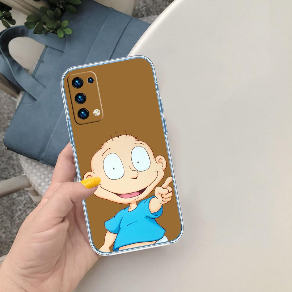 LO82 R-Rugrats Soft Shell Transparent Phone Case for Motorola Moto Edge 20 30 40 50 S30 Fusion Ultra Pro Neo Lite + G200 G23