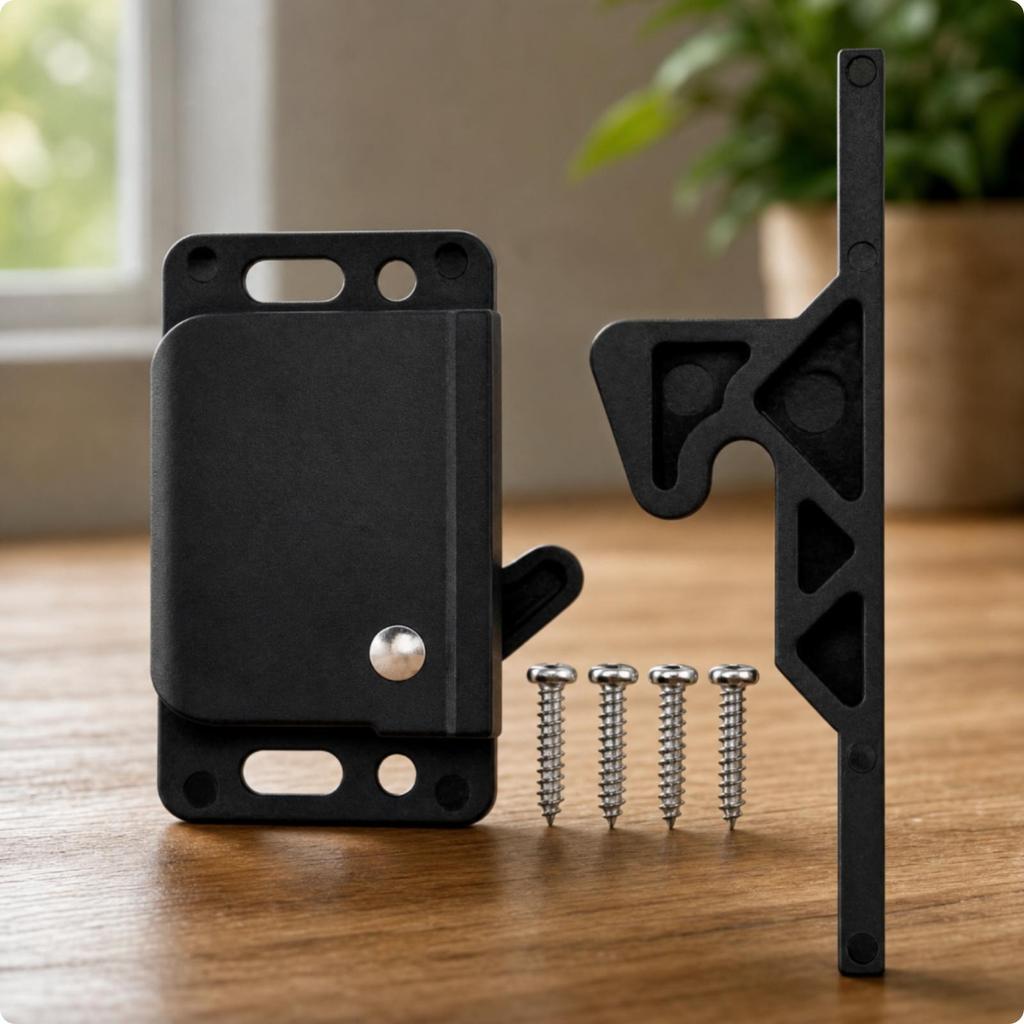 Cabinet Latch with Strike Long-Lasting Easy-to-Install for DIYers