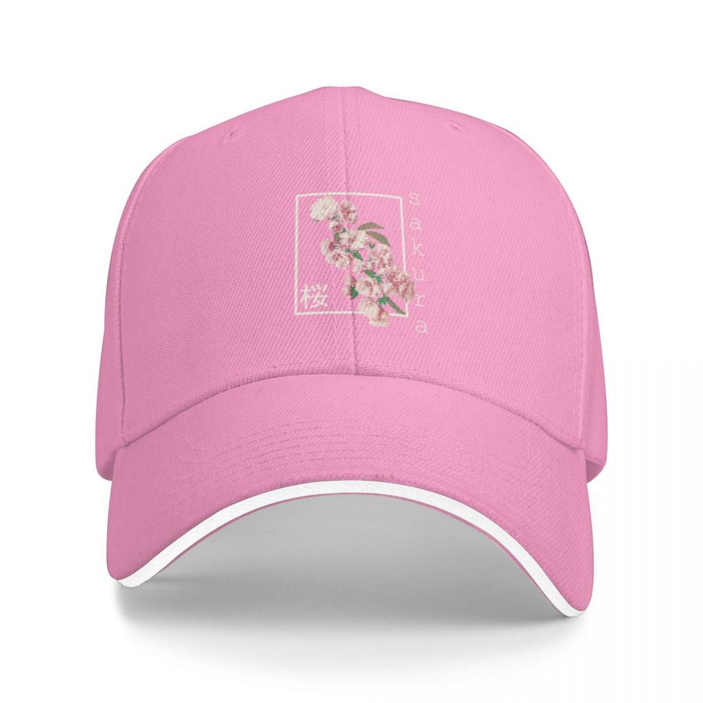 Cherry Blossom Graphic Vintage Japanese Sakura Kanji Aesthetic Baseball Cap Golf Hat Sun  For Children Womens 2025 Mens