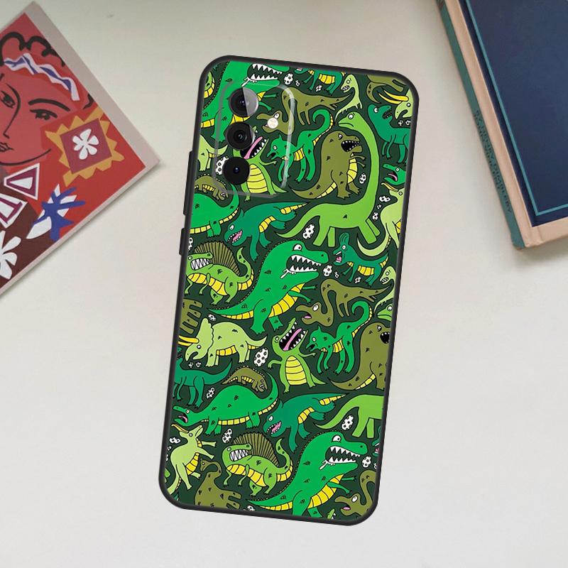 Dinosaur Pattern Case For Samsung Galaxy A17 A15 A54 A34 A14 A13 A23 A33 A53 A52 A32 A12 A56 A36 A16 A35 A55