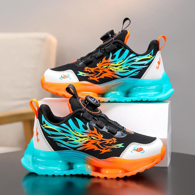 Boys Basketball Shoes 2025 Summer New Mesh Children's Shoes Boys Running Middle and Older Children's Sports Shoes