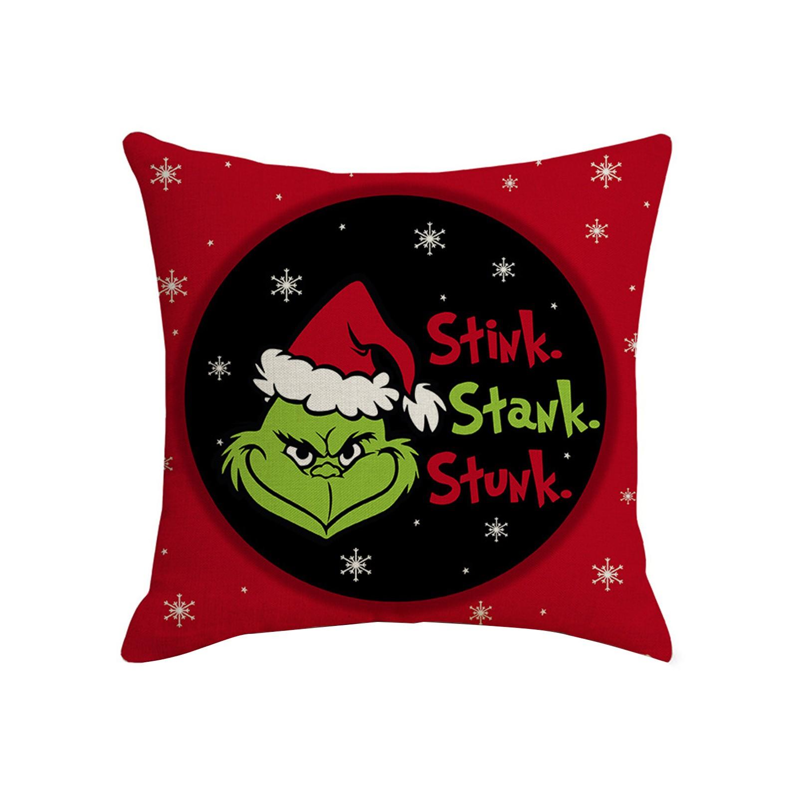 

Christmas Pillow Covers 18x18 Inch Pillow Case, Cushion Cover, Green Character Decor Christmas Throw Pillow Covers For Home One Size