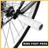 BULLSPANN Set of 4 Aluminum Alloy Rear Foot Pegs Footrest Universal Silver Tone for
