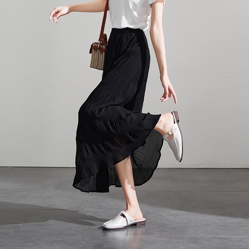 SOFSIL 2026 Summer Pleated A-Line Midi Skirt
