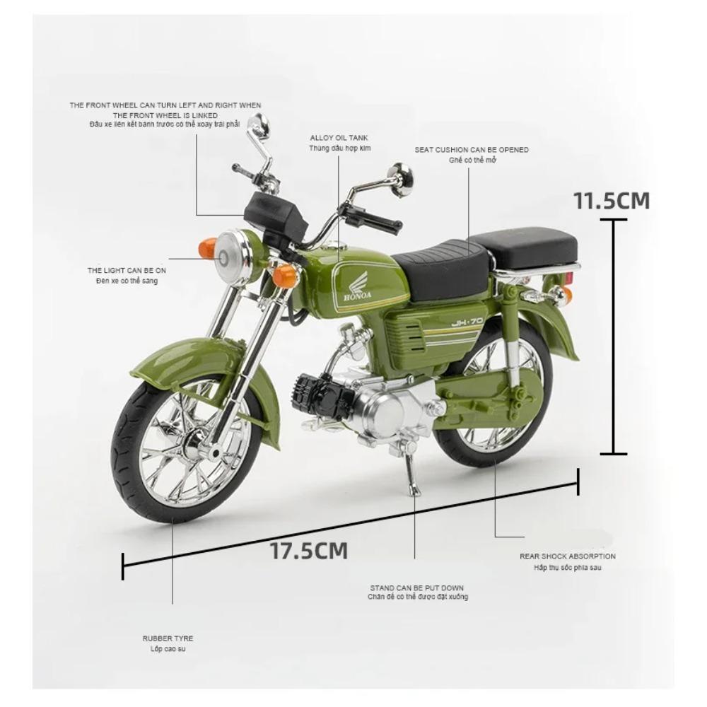 1/12 Honda JiaLing JH-70 сплав модель мотоцикла имитация литой металл уличная спортивная — фото 4