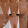 Bls-miracle Bohemia Oro Stili Multipli Collana Per Donne Tendenza Multi-Strato Cristallo Ciondolo Set Collane Gioielli Regali