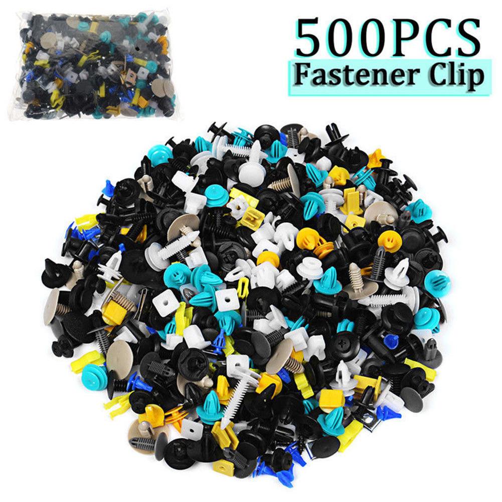 500pcs Universal Mixed Car Fastener Bumper Door Panel Fender Liner Clips Retainer