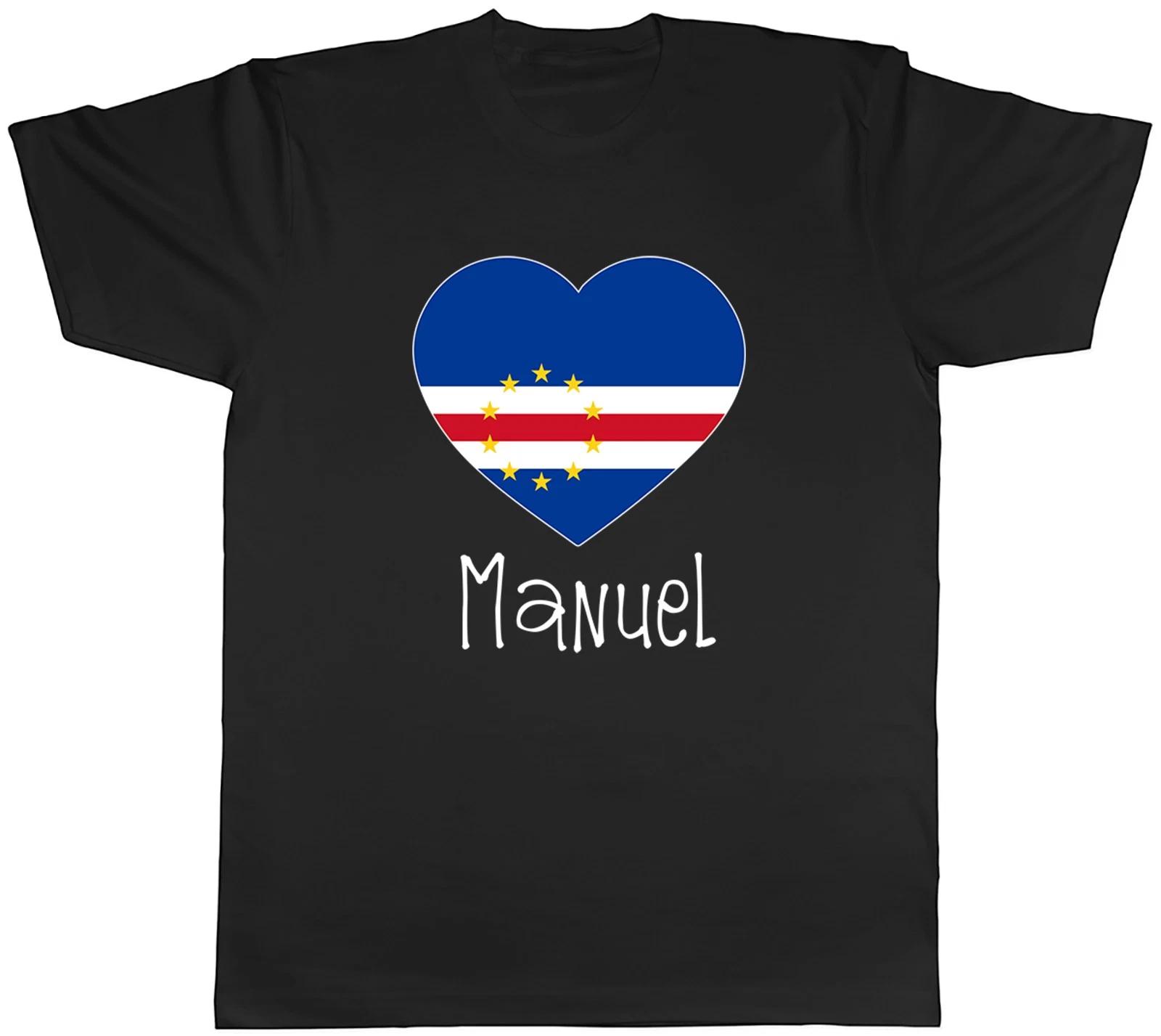 Personalised Love Cape Verde Football Supporter Mens T-Shirt Tee Gift Top XS