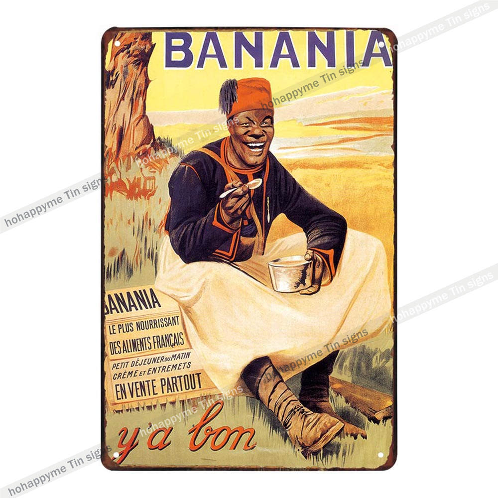 BANANIA Metal Signs Funny Tin Painting Plaque Vintage Decorative For Bar Pub Club Cafe Poster Wall Stickers Home Decor 20x30cm