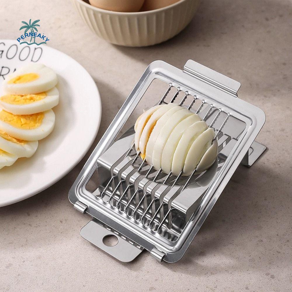 Stainless Steel Boiled Egg Slicer Manual Cutting Heavy Duty Metal Fruit Cutter Multi-functional Fast Sectioner Cutter Mold