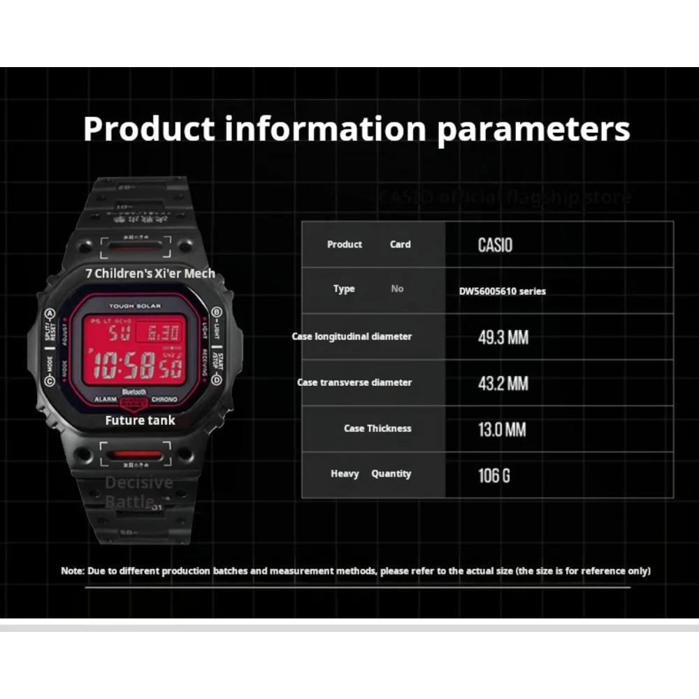 Mod kit DW5600 mecha metal case stainless steel strap For Casio G-SHOCK DW-5600 GW-B5600 GMW-B5000 Men Replaces bezel bracelet