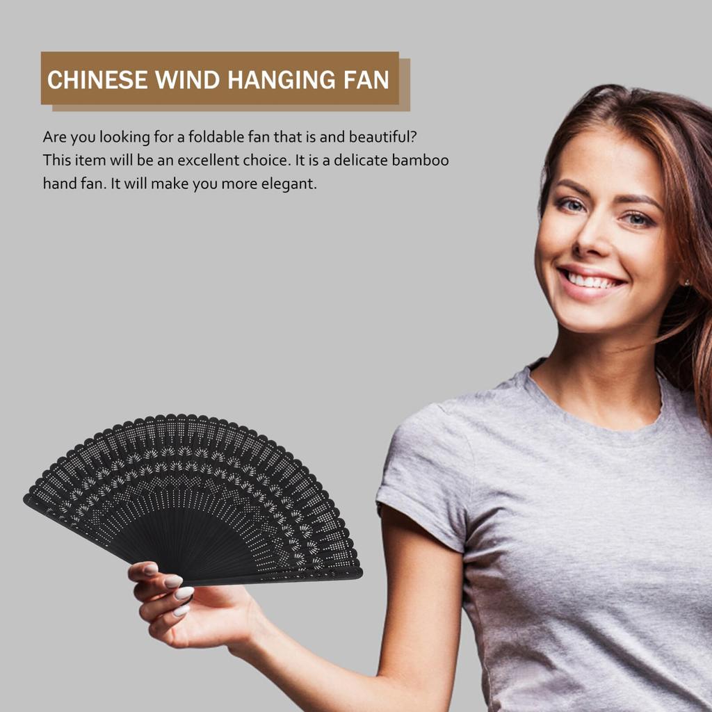 LIOOBO Folding Durable Kyoto Folding Short Fabric Perfect for Japanese Kabuki Gift Fan, Bamboo, Women's, Stylish, Style, Fan, Fan, Kimono,