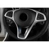 Matte Silver Cover Trim For Benz C-Class W205 Steering Wheel Border Strip 15-18