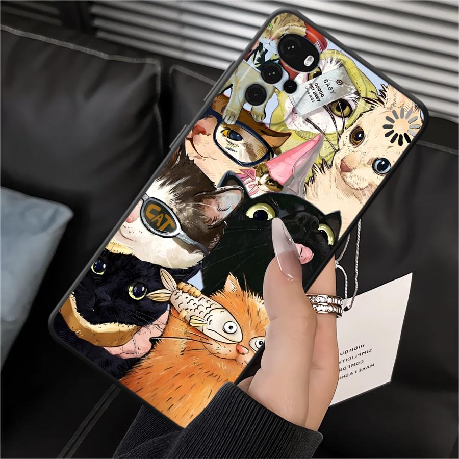

Case for Motorola Moto G22 Edge40 Edge 20 Pro 30 Lite G60s G53 G30 G51 G73 G32 G71 G50 G52 Phone Cover Cartoon Cat Motorola Moto G32