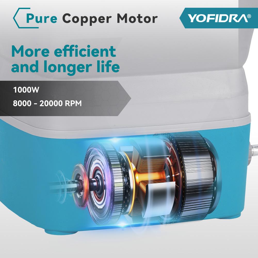 Yofidra 100BAR Elektrischer Hochdruckreiniger mit faltbarem 15L Tank Autowaschen Garten Wasserspritzpistole Für Makita 18V Akku Pin