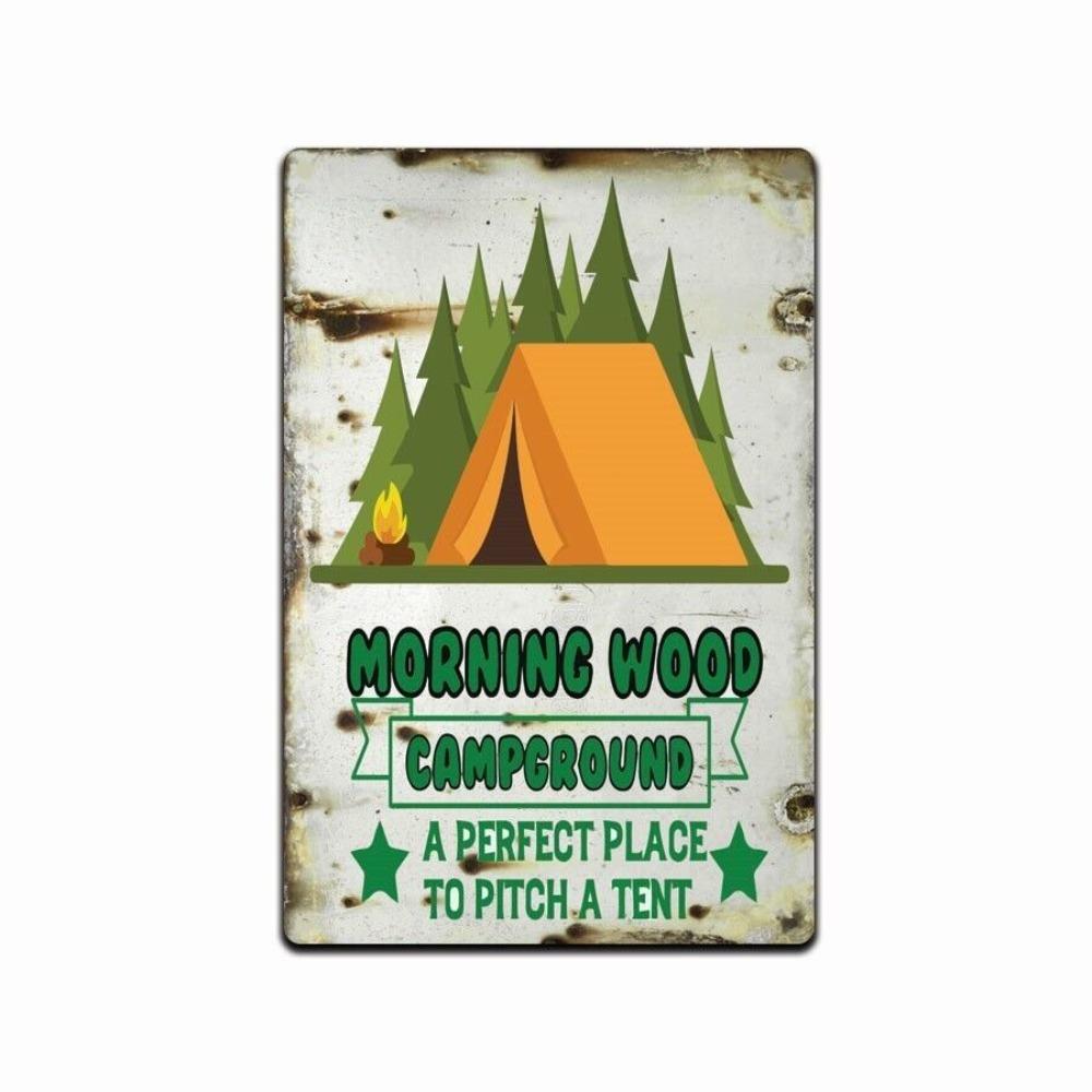 

Знак кемпинга «Утренний лес» Домашний декор для стен комнаты подарок смешной