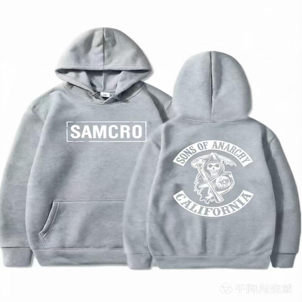 Sons of Anarchy SAMCRO Double Sided Print Streetwear Men Womnen Harajuku Brand Design Hoodie Mens Oversized Hoodies Sweatshirt