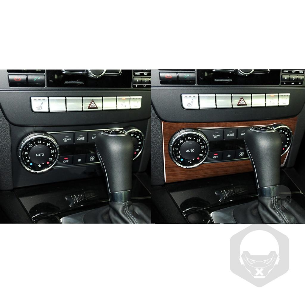 Brown Wood Grain Console AC Switch Control For Benz C-Class Cover Trim 2007-10