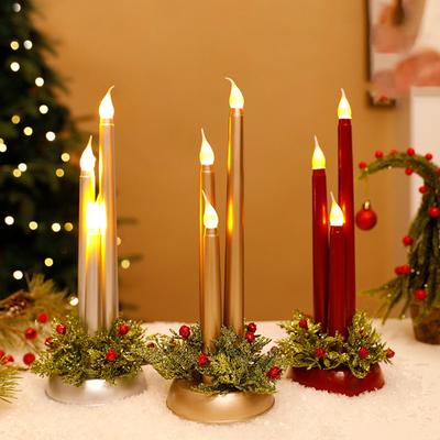 Weihnachten Flammenlose Kerzen LED Stumpen Geschenke für Heimdekoration