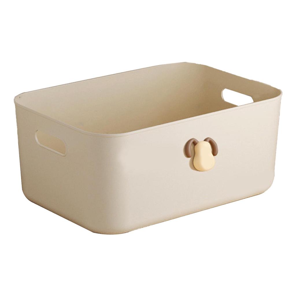 Oppbevaringsboks Plast Stor Kapasitet Kremstil med Lokk Organiseringsbeholder for Leker Klær Snacks