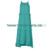 European and American 2026 Summer Ruffle Long Dress - Women's Flowing Holiday Beach Style