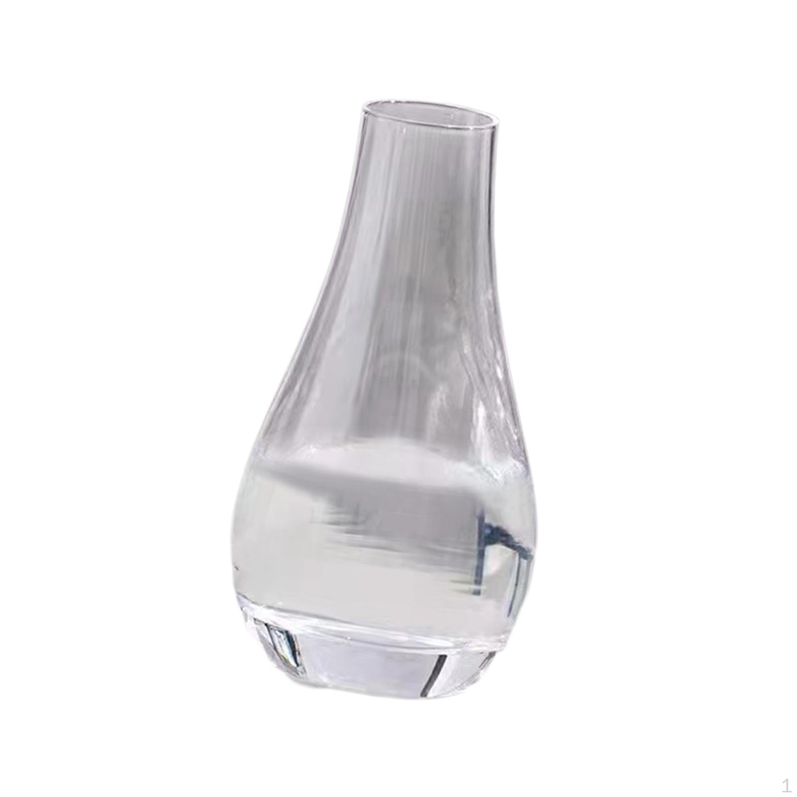 Bud Vases Glass Decor Creative Planter Pot Bottle Flower Vase Narrow Mouth Clear