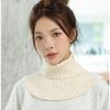 Solid Color Wraps Knitted Bib Warm Scarf Wool Scarf Simple Turtleneck Fake Collar  Autumn Winter