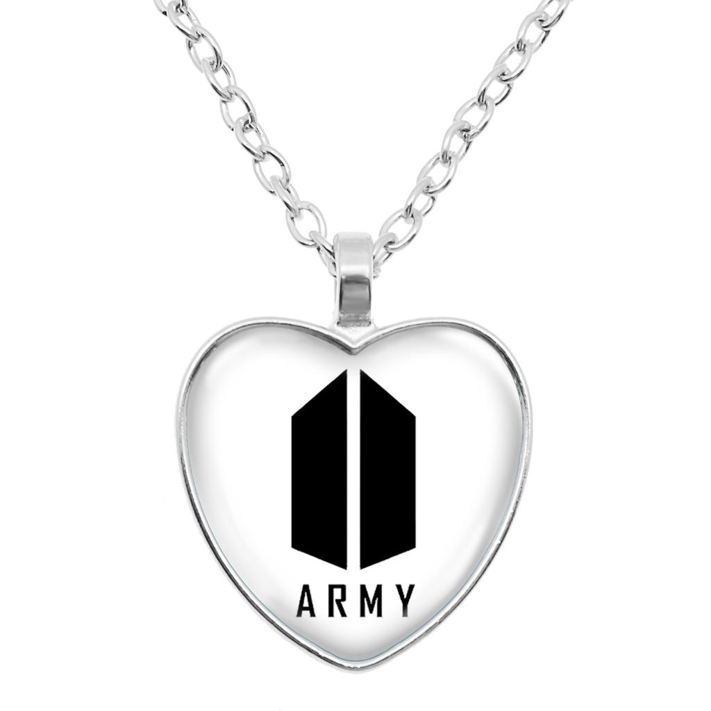 BTS Heart-shaped Necklace, BTS Pendant, Jewelry, K-pop ARMY Fan Gift.