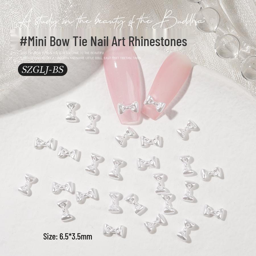 3D Mini Bow Rhinestone Nail Art Decorations - Cute & Versatile