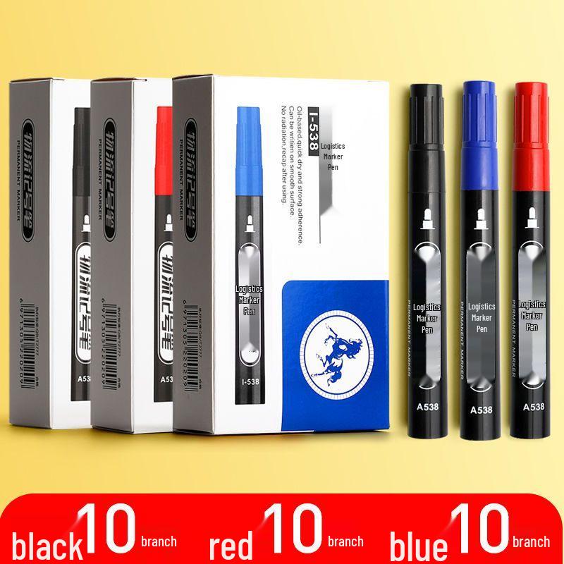 Черный перманентный маркер большой емкости, не выцветающий - Водостойкий наконечник Jumbo для жирной, нестираемой маркировки